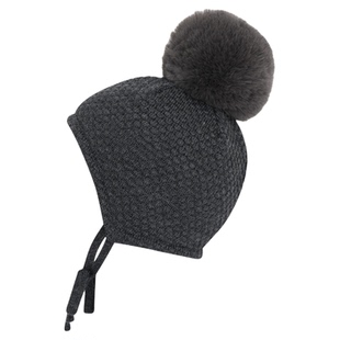 3件4折不换退丹麦mp kids FW22秋冬儿童保暖羊毛针织可拆卸毛球帽