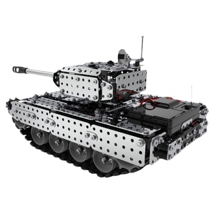 金属拼装模型高难度不锈钢DIY船坦克遥控挖掘机儿童礼物积木玩具