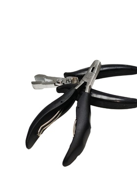 新款美发行业用黑色多功能工具D发Plier钳接发接发真人tip