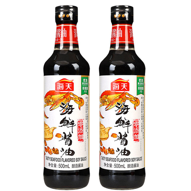 海天海鲜酱油500ml家用生抽调味品凉拌提鲜点蘸海鲜黄豆酿造酱油