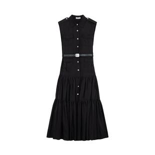 REVAN芮范设计师款酷感黑色无袖连衣裙RM31101237