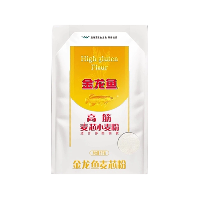 金龙鱼高筋麦芯小麦粉1kg袋装家用包子饺子馒头擀面面粉组合面条