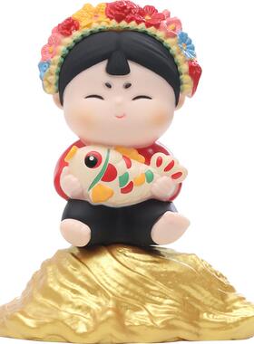 唐小圆蚝有钱摆件小号创意浔埔女簪花围泉州文创旅游纪念伴手礼物