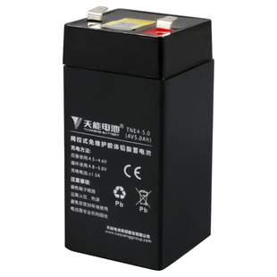 超威天能电子秤电池大容量电瓶通用4v5ah电子称电池台秤地秤免焊