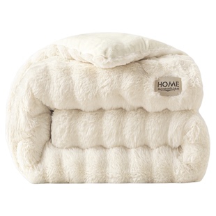 A类兔绒牛奶绒被子毛毯超厚保暖被芯春秋棉被冬被学生宿舍垫被褥