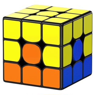 奇艺手拉手凹凸曼魔方实色贴片版早教幼儿园入门初学儿童益智玩具