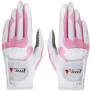 PGM高尔夫手套女球杆专用女款飞盘防滑女士羊皮手套耐磨女装 双手