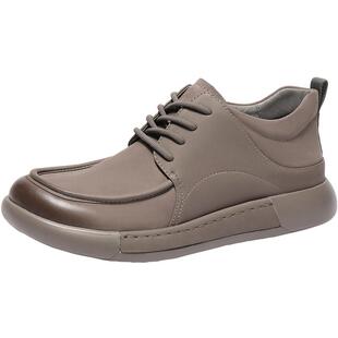 百丽男鞋方糖吐司1代高帮休闲鞋冬新户外工装鞋加绒短靴8LT11DD4