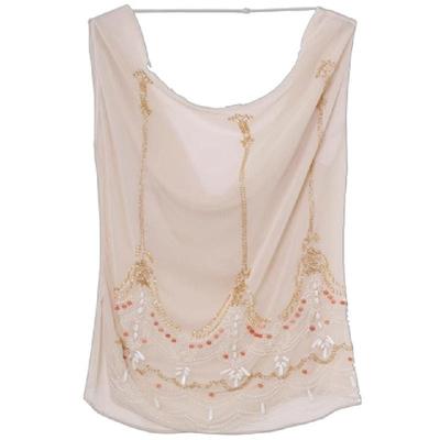 XU ZHI x LOOKNOW2025秋冬新款装饰风格珠绣荡领上衣背心女