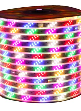 led七彩流光跑马灯带条220v