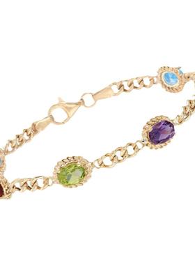 自营 Ross-Simons 黄水晶、蓝色托帕石、石榴石、橄榄石和紫水晶