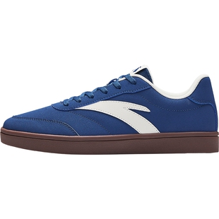 安踏活力板鞋男鞋经典薄底低帮多彩鞋子2025新款冬季皮面运动鞋男