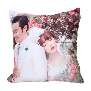 抱枕定制照片diy来图定做可印真人头像人像情侣结婚一对枕头图案