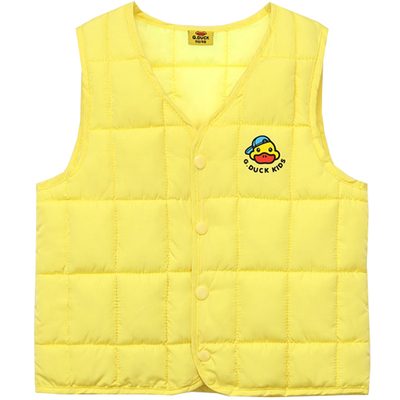 小黄鸭儿童中小童轻薄羽绒棉马甲