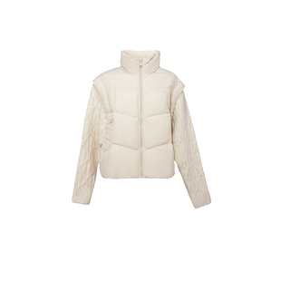 D-HARRY/迪哈利新款可拆卸保暖毛织拼接羽绒DH234G96657D