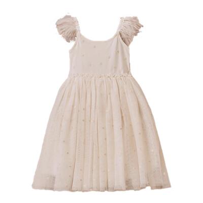 RC童装儿童公主裙礼服裙羽毛裙