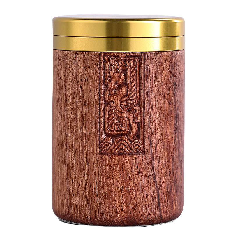 黑檀木304内胆茶叶罐便携密封