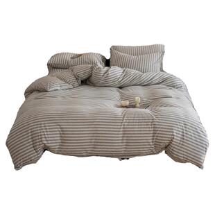 无印良品超柔针织天竺棉被套单件单人被罩 裸睡A类纯棉全棉四件套