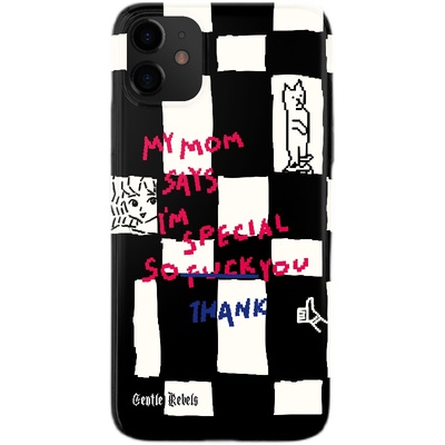 真的超酷的像素棋盘格苹果手机壳