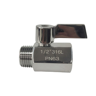 304/316L不锈钢迷你球阀内外丝双内丝双外丝阀门小球阀2分3分4分