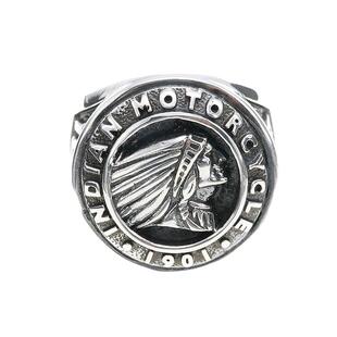 KING BABY印第安戒指925银摩托车骑士徽章摇滚机车男戒