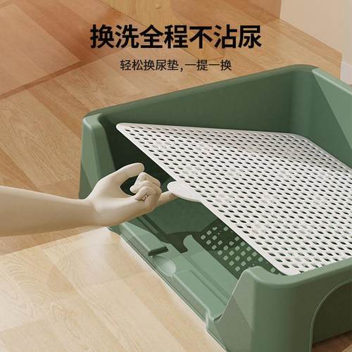 爪墅狗厕所专用带引导柱狗尿盆狗屎盆宠物狗小中大型犬大小便神器