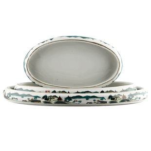 精品吸水石底座盆上水石假山盆景陶瓷花盆景德镇椭圆形水仙盆清仓