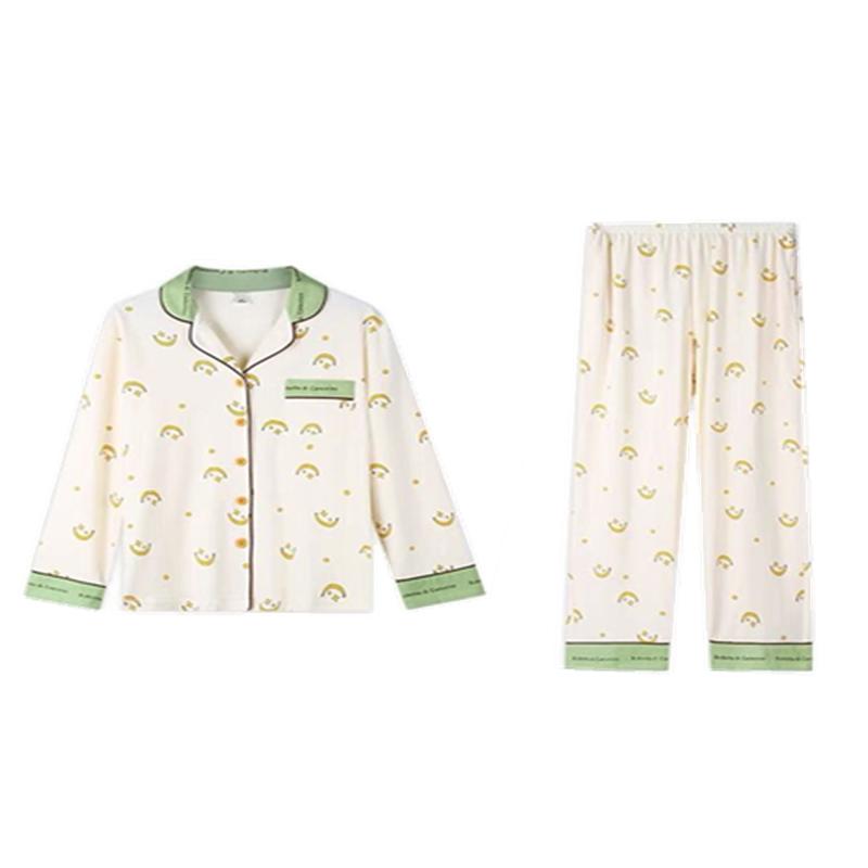 纯棉睡衣女春秋新款长袖薄款秋冬睡衣/家居服套装