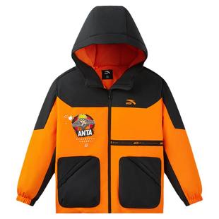 火影IP安踏儿童羽绒服男童冬季2026新款冬装三防外套连帽保暖上衣