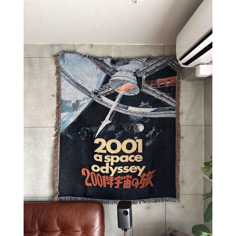 美式复古经典2001太空漫游电影周边挂毯装饰画背景布沙发毯