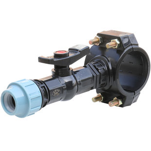 pe水管增接口63分水三通管子内牙鞍座接头抢修配件1寸黑色塑料管