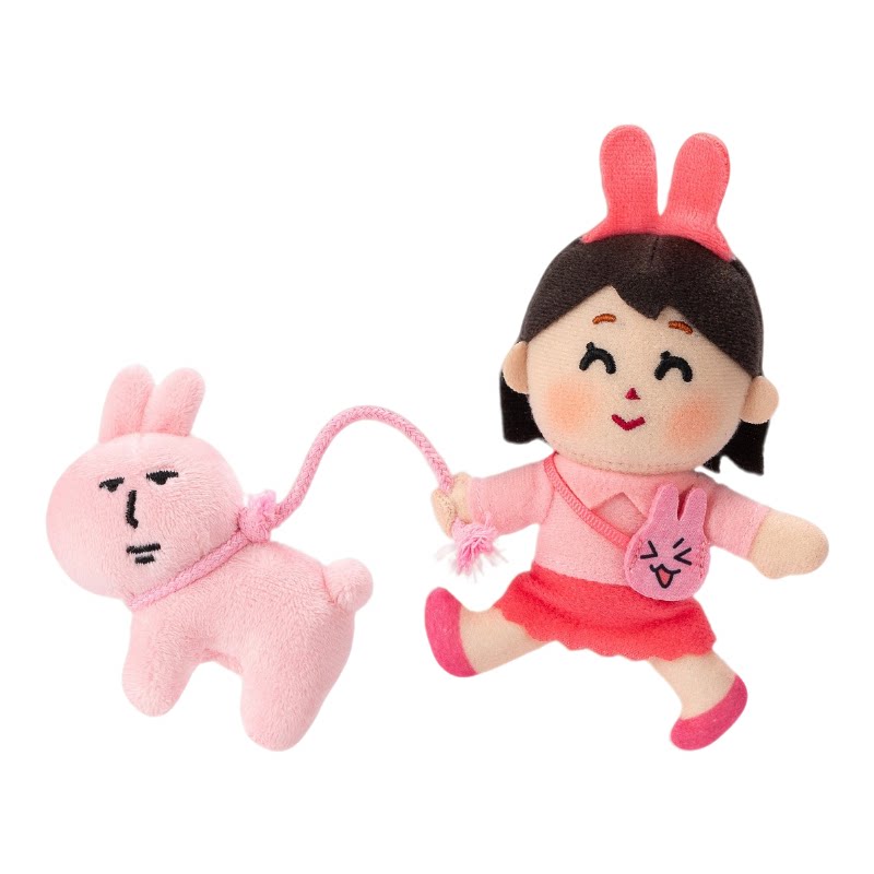 粉红兔子联名毛绒挂件