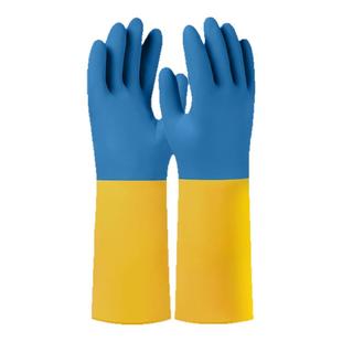 防水耐酸碱橡胶手套工业防腐蚀防滑长乳胶劳保工作耐磨加厚胶干活