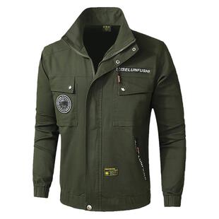 纯棉弹力工作服套装男耐磨迷彩服加厚防烫电焊工服劳保服工装定制