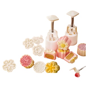 展艺2025新款月饼模具做绿豆糕冰皮月饼专用手压式樱花家用烘焙