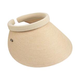 法国Montaigne/蒙田代购草编大檐遮阳空顶帽子女夏防晒防紫外线帽