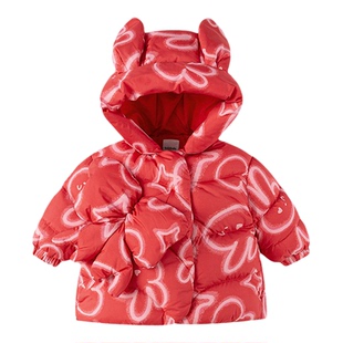 巴拉巴拉童装儿童羽绒服女童2026新款冬装国风外套上衣宝宝拜年服