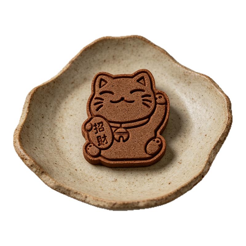 招财猫咖啡渣香牌模具暴富祝福牌