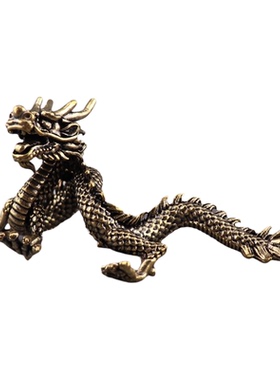 创意飞龙铜雕生肖龙桌面摆件