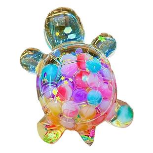 巨无霸流沙乌龟夜光发光水晶小乌龟玩偶摆件玩具全红同婵款女孩子