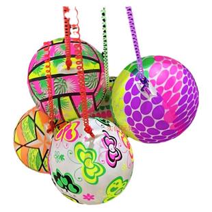 网红儿童玩具链子发光球小孩充气带绳子弹力球夜光感应地摊小商品