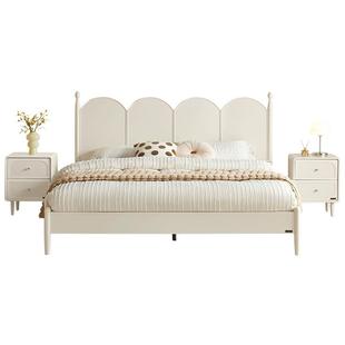 政府补贴全友家居法式奶油风双人床1米8主卧室2025新款单人床家具