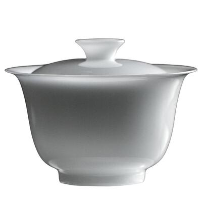 觅白言物审评盖碗薄胎不烫手高透