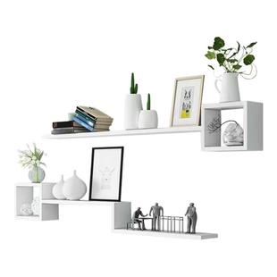 实木墙上置物架壁挂式吊柜墙面客厅装饰架儿童书架卧室背景墙架子