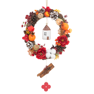 阿楹 乔迁新年装饰挂件高级感房间玻璃门电视背景墙红色入户花环