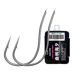 黑针曲柄海夕鱼钩有刺散装正品鲫鲤鱼钓鱼湖库翘嘴鳊鱼100枚盒装