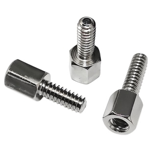 镀镍英制铜柱4-40六角柱螺丝VGA螺柱显卡RS232接口DB9/25串口螺丝