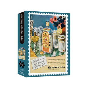 TKX《晚A特调》500片成人拼图丝绒工艺分包益智拼装创意玩具50*35