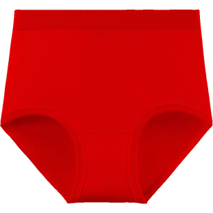 三枪女士妈妈收腹全棉红色纯棉女中老年高腰三角裤内裤女裤底裤