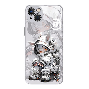 潮牌十二生肖适用苹果15手机壳iphone14pro个性13创意12mini辰龙11玻璃xs新款max高级感8plus男生x防摔xr套7